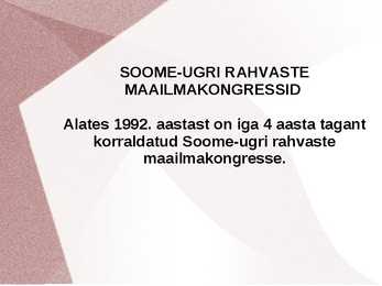 Soome-Ugri keelkond #7
