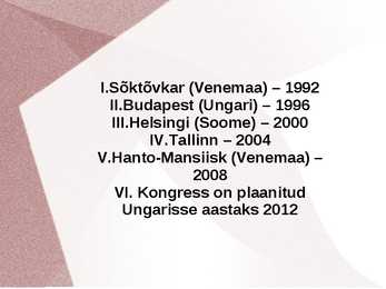 Soome-Ugri keelkond #8