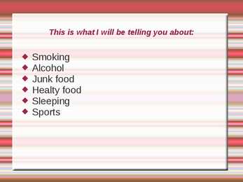 Healthy lifestyle- slaidid- #2