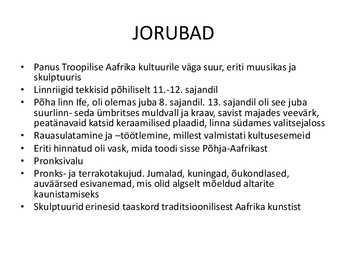 Troopiline ja Lõuna-Aafrika-Põlisrahvaste kultuuri erijooni #5