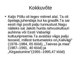 Kaljo Põllu #10