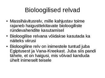Bioloogilised relvad