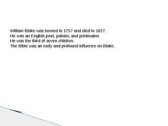 Powerpoint William Blake st-inglise keeles #2
