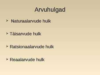 Reaalarvud- slaidid- #2