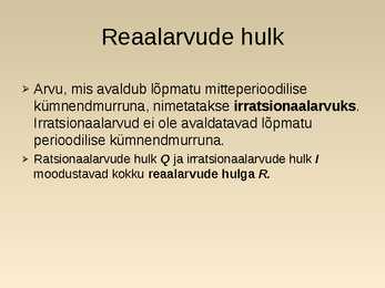 Reaalarvud- slaidid- #19