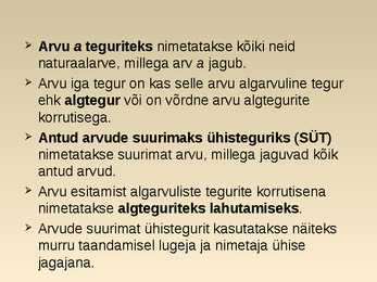 Reaalarvud- slaidid- #7