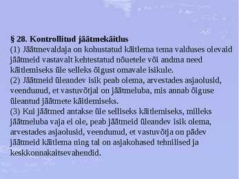Jäätmeseaduse ülesanne #6