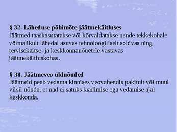 Jäätmeseaduse ülesanne #8