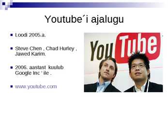 Ettekanne youtube kohta #3