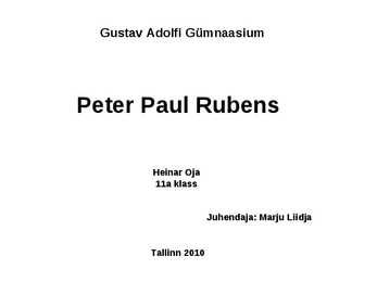 Peter Paul Rubens esitlus