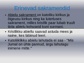 Sakramendid #11