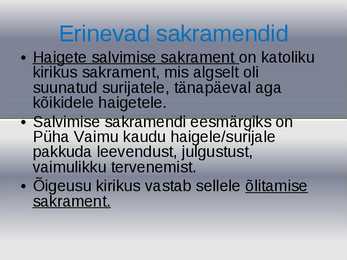 Sakramendid #13