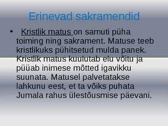 Sakramendid #14