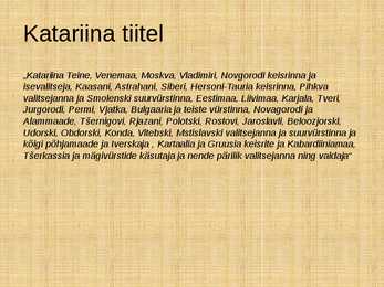 Katariina II- slaidid- #8
