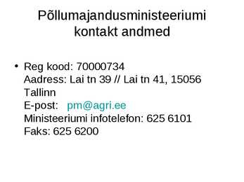 Põllumajandusministeeriumi slide töö #7