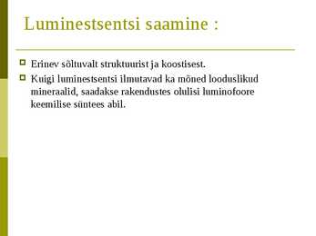 Valguse Teke-Luminestsents #10