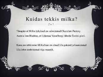 Müügitöö esitlus Milka kohta #2