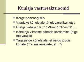 Kuulamisoskus #13