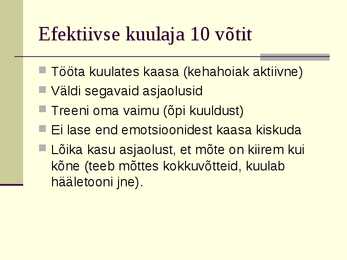 Kuulamisoskus #15