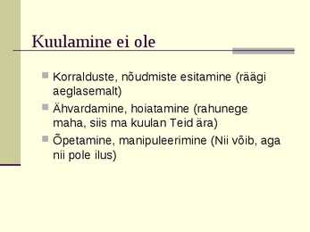 Kuulamisoskus #17