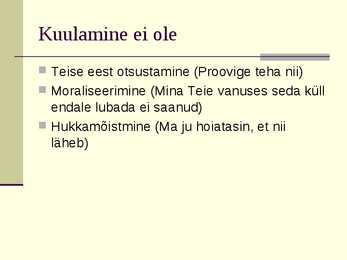 Kuulamisoskus #18