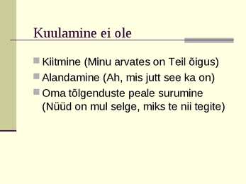 Kuulamisoskus #19