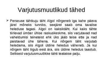 Parved- koos rändavad tähed #7
