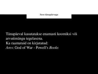 Antiikjumalad ja nende kujutamine kunstis - Ares #7