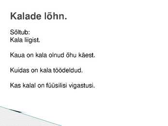 Uurimustöö Miks on kalal-kalalõhn #2