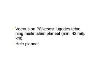 Planeet Veenus- slaidid- #2