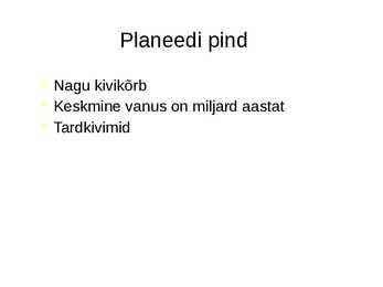 Planeet Veenus- slaidid- #11