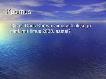 Luulereferaat - Doris Kareva #7