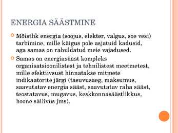 Energia säästu võimalused #2