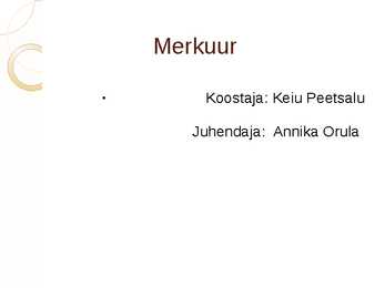 MERKUUR slaidiesitlus
