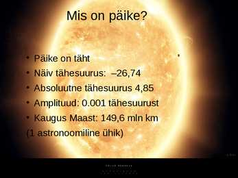Esitlus päikesest #2