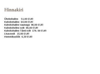 Kolmetärnihotellide tutvustus ja näited #11