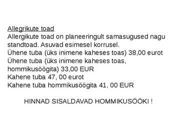 Kolmetärnihotellide tutvustus ja näited #17
