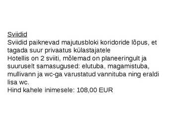 Kolmetärnihotellide tutvustus ja näited #19