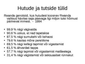Aafrika probleemid #3