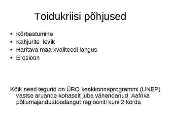 Aafrika probleemid #7
