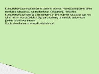 KULTUURROHUMAAD-Powerpoint #9