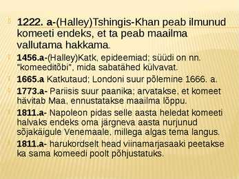 Oluline teave komeedist #13