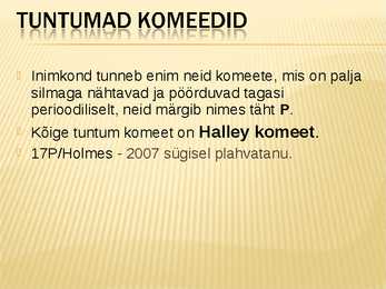 Oluline teave komeedist #7