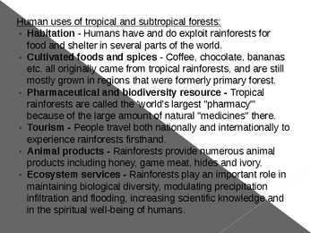 Different types of forests and their forms of usage #6