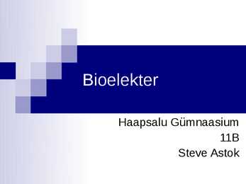 Bioelekter Esitlus