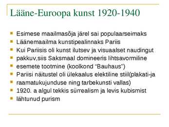 Lääne- Euroopa Kunst #2