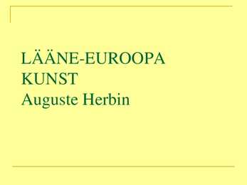 Lääne- Euroopa Kunst