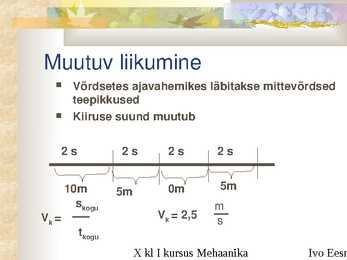 Ühtlaselt muutuv liikumine #2
