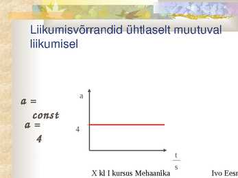 Ühtlaselt muutuv liikumine #13