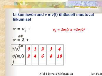 Ühtlaselt muutuv liikumine #16